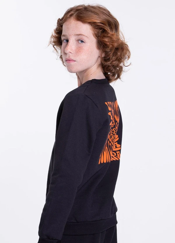 Vida Costeira - Conjunto Moletom Infantil Costas Street Preto 3