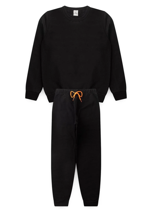 Vida Costeira - Conjunto Moletom Infantil Costas Street Preto 7