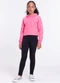 Vida Costeira - Conjunto Infantil Cropped com Capuz Preto - variação: Rosa