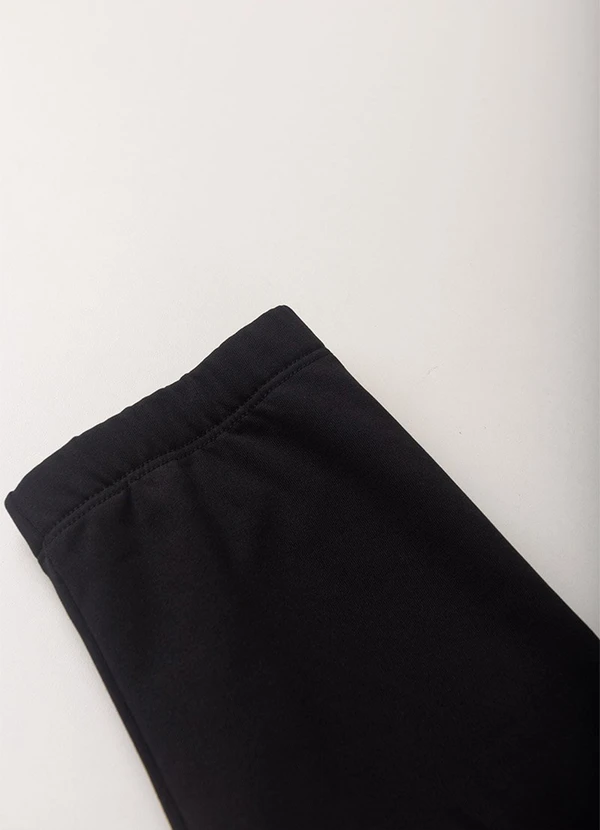 Vida Costeira - Conjunto Moletom Infantil Cropped Flowers Preto 4