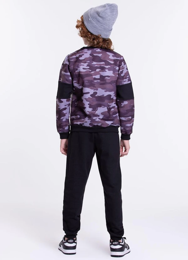 Vida Costeira - Conjunto Moletom Infantil Masculino Preto 2