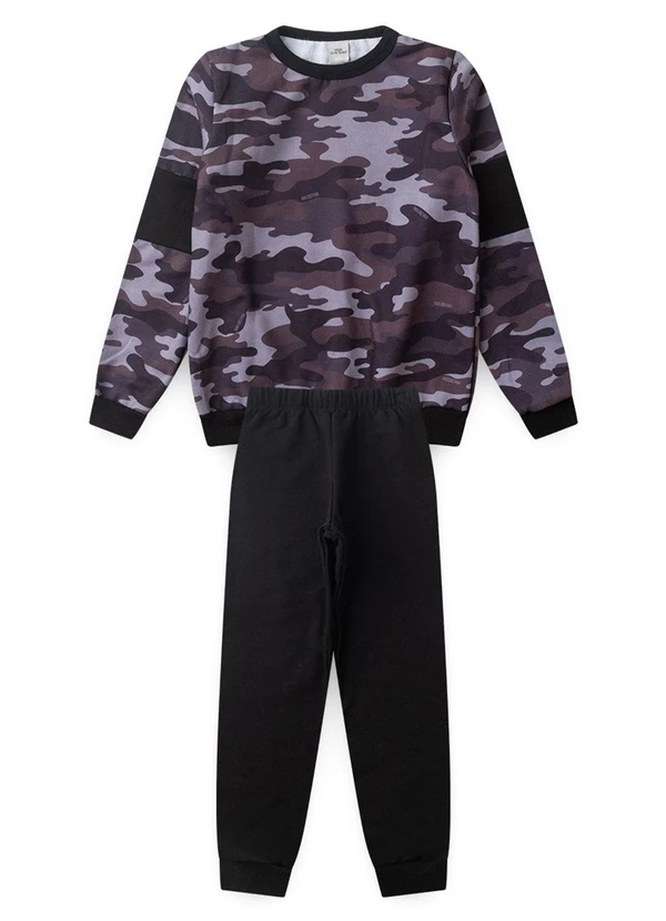 Vida Costeira - Conjunto Moletom Infantil Masculino Preto 6