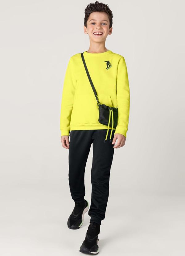 Brandili - Conjunto Moletom Infantil Menino Amarelo