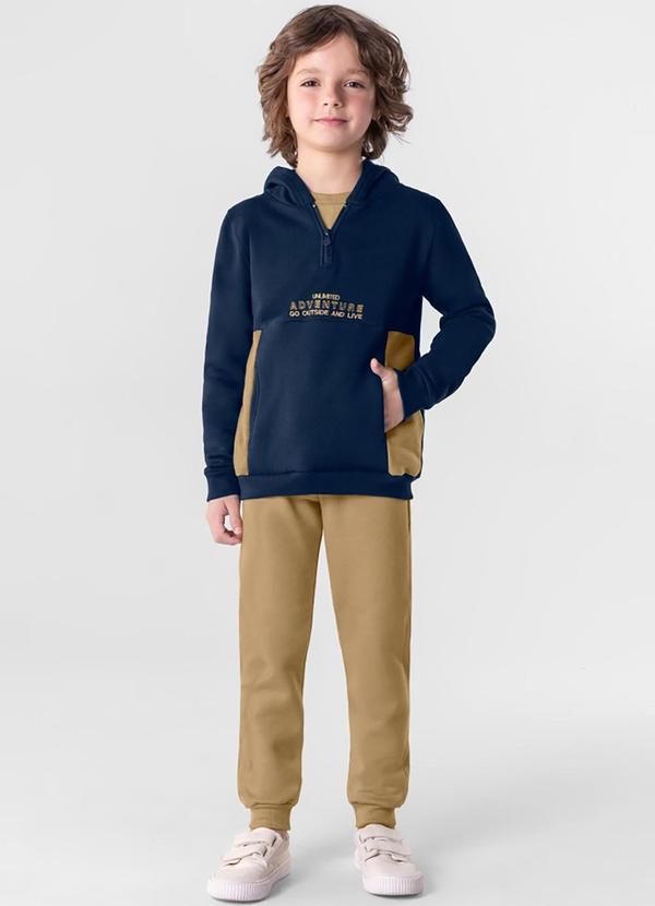 Brandili Mundi - Conjunto Moletom Infantil Menino Azul