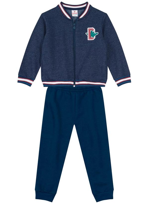 Brandili - Conjunto Moletom Infantil Menino Azul