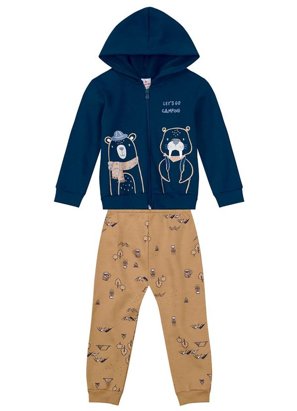 Brandili - Conjunto Moletom Infantil Menino Azul