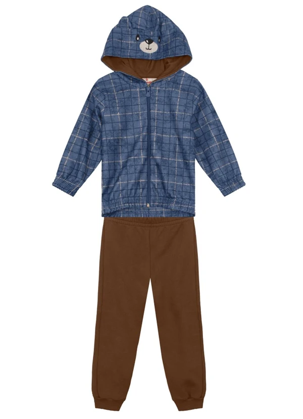 Brandili - Conjunto Moletom Infantil Menino Azul