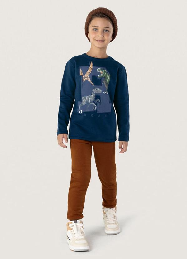 Brandili - Conjunto Moletom Infantil Menino Azul