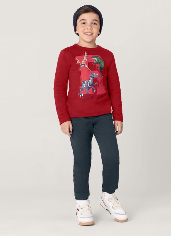 Brandili - Conjunto Moletom Infantil Menino Bordô