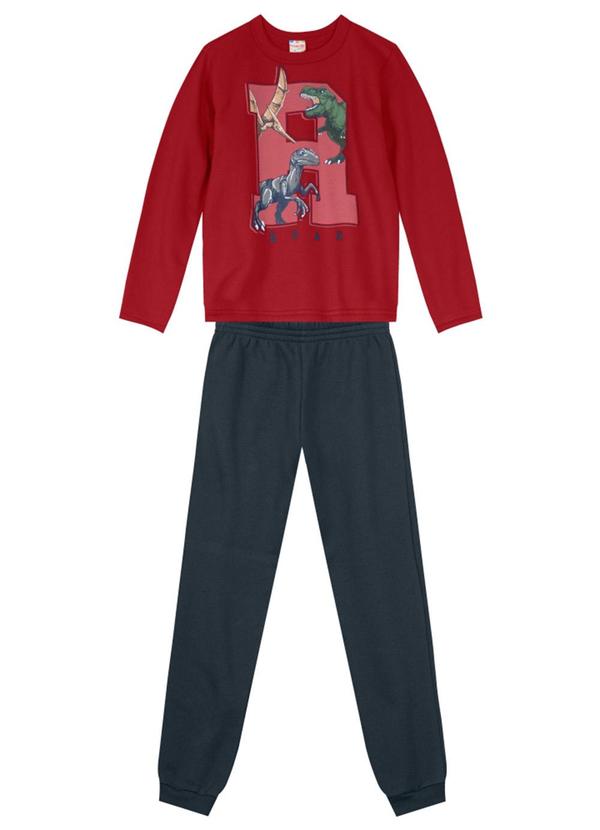 Brandili - Conjunto Moletom Infantil Menino Bordô 2