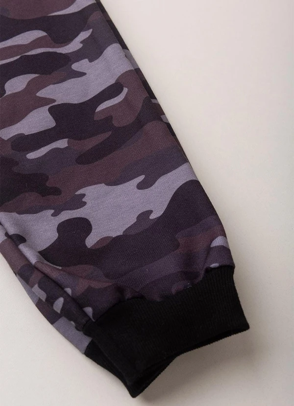 Vida Costeira - Conjunto Moletom Infantil Militar Verde 4