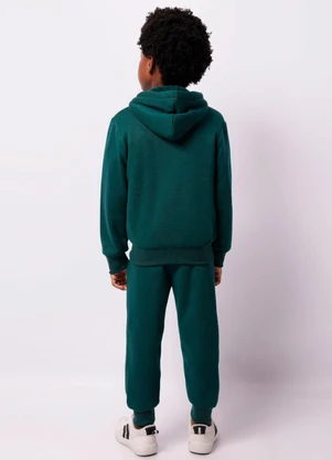 Torra - Conjunto Moletom Infantil Peluciado Capuz Verde - TORRA