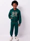 Torra - Conjunto Moletom Infantil Peluciado Capuz Bege - variação: Verde