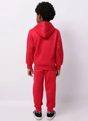 Torra - Conjunto Moletom Infantil Peluciado Vermelho - TORRA