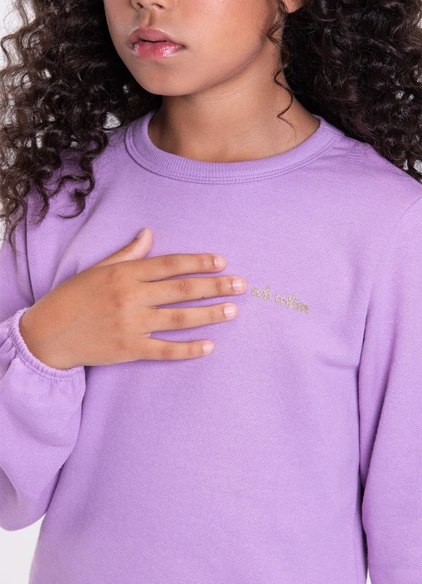 Vida Costeira - Conjunto Moletom Infantil Vida Costeira Lilás 2