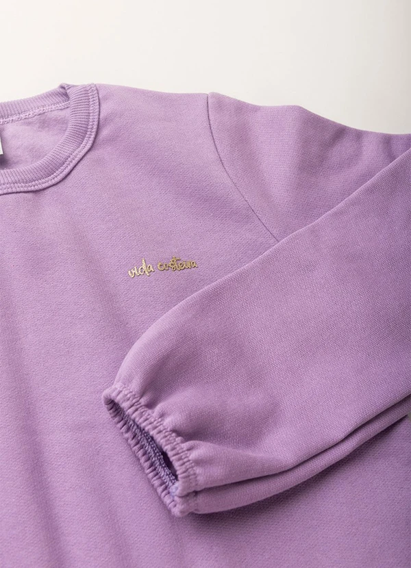 Vida Costeira - Conjunto Moletom Infantil Vida Costeira Lilás 3
