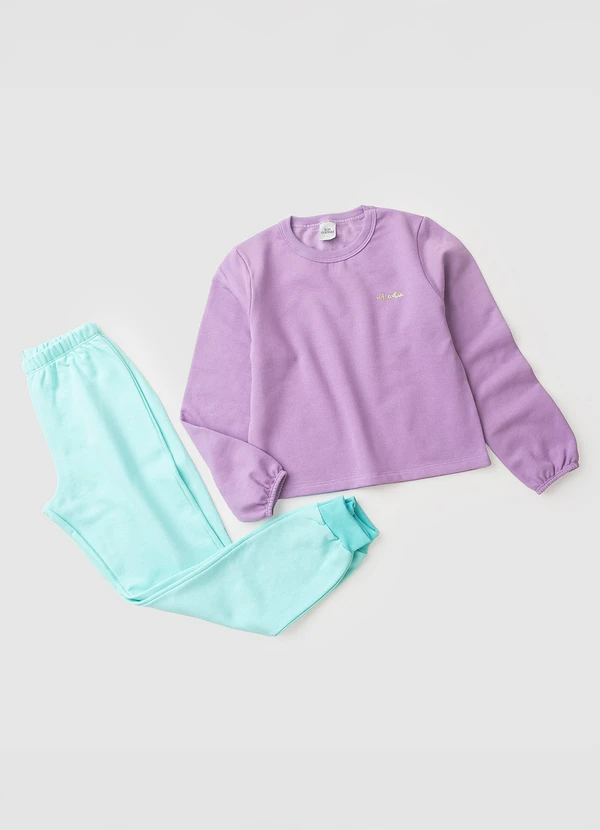 Vida Costeira - Conjunto Moletom Infantil Vida Costeira Lilás 5