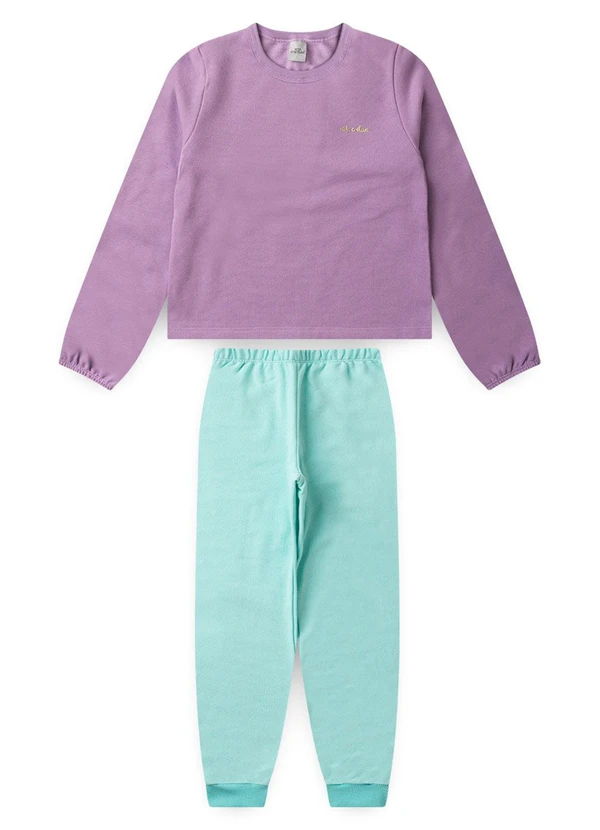 Vida Costeira - Conjunto Moletom Infantil Vida Costeira Lilás 6