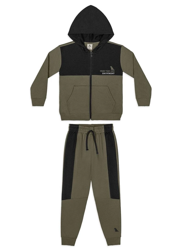 Quimby - Conjunto Moletom Jaqueta e Calça Verde 3