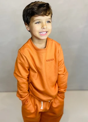 Outlet - Conjunto Moletom Laranja - OUTLET