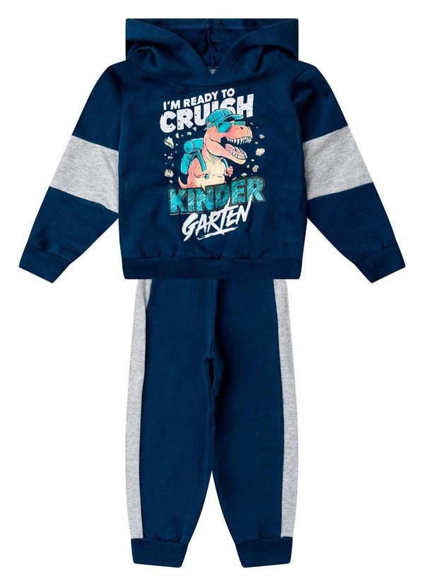 Select - Conjunto Moletom Menino Blusão e Calça Azul