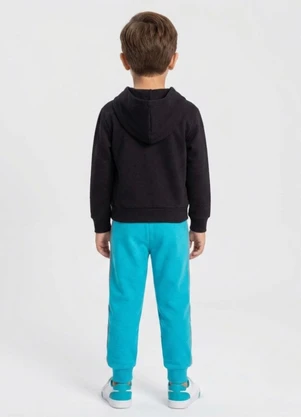 Select - Conjunto Moletom Menino Blusão e Calça Preto - SELECT