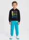 Select - Conjunto Moletom Menino Blusão e Calça Azul - variação: Preto