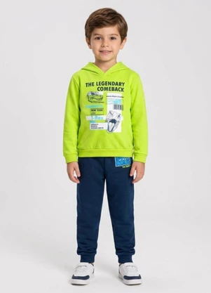 Select - Conjunto Moletom Menino Blusão e Calça Verde - SELECT