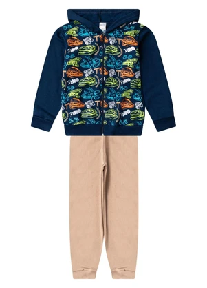 Select - Conjunto Moletom Menino Jaqueta e Calça Azul - SELECT