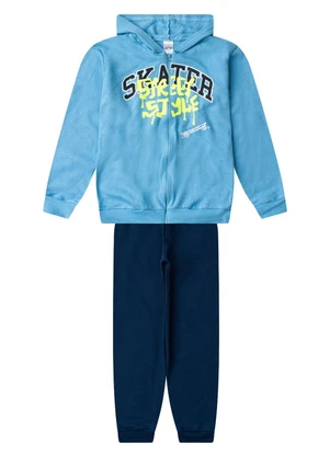 Select - Conjunto Moletom Menino Jaqueta e Calça Azul - SELECT