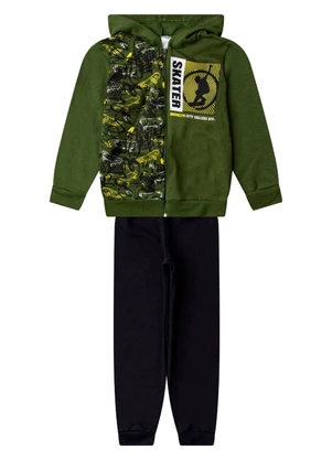 Select - Conjunto Moletom Menino Jaqueta e Calça Verde - SELECT