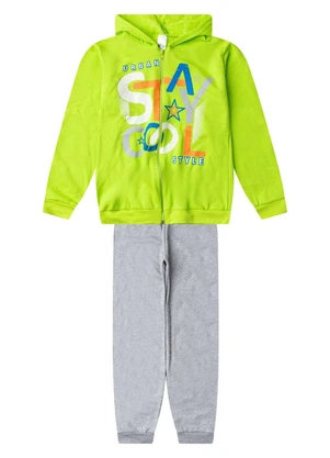 Select - Conjunto Moletom Menino Jaqueta e Calça Verde - SELECT