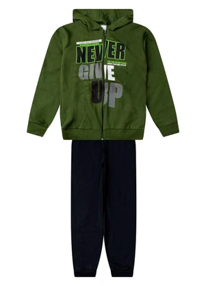 Select - Conjunto Moletom Menino Jaqueta e Calça Verde - SELECT