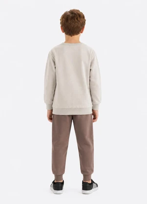 Rovi Kids - Conjunto Moletom Peluciado e Calça com Punho Marrom - ROVI KIDS