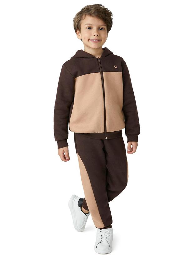 Carinhoso - Conjunto Moletom Premium Menino Marrom