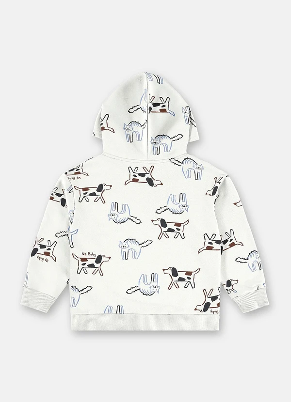 Up Baby - Conjunto Moletom Puppy Fun Branco 5