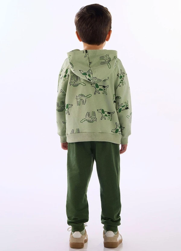 Up Baby - Conjunto Moletom Puppy Fun Verde 2