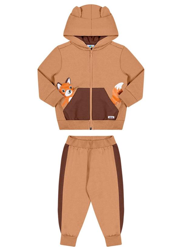 Alenice - Conjunto Moletom Raposa Menino Marrom 2