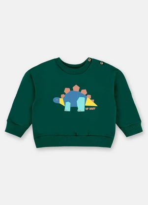 Up Baby - Conjunto Moletom sem Felpa Dino Verde - UP BABY