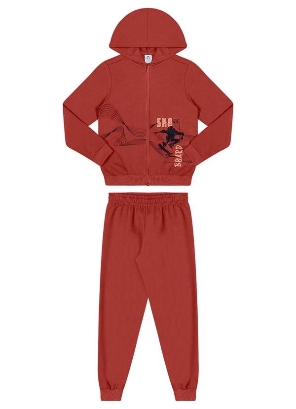 Alenice - Conjunto Moletom Skate Menino Marrom