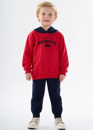 Pulla Bulla - Conjunto Moletom Vermelho - PULLA BULLA