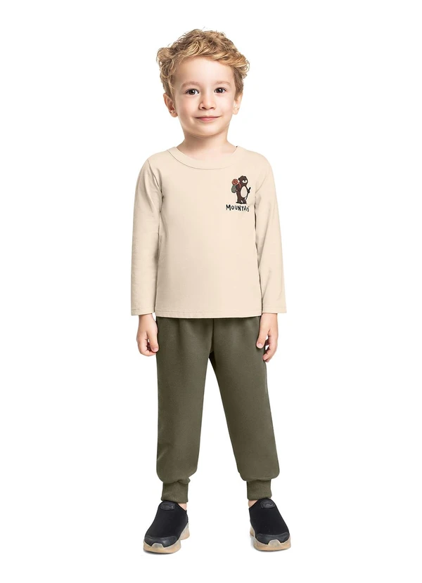 Bee Loop - Conjunto Mountain Bear Infantil Bege