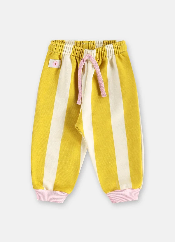 Três e Já - Conjunto Onça Bebê Blusão Calça Amarelo 4