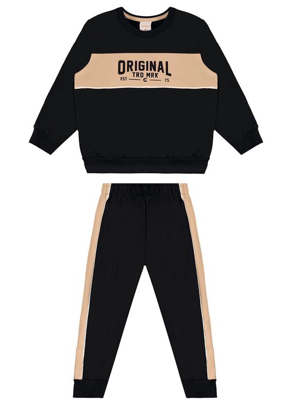Carinhoso - Conjunto Original Jogger Menino Preto