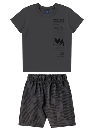 Bee Loop - Conjunto Own Your Path Infantil Cinza - BEE LOOP