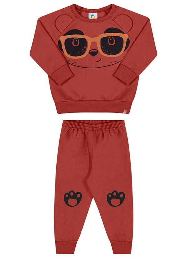 Alenice - Conjunto Panda Divertido Menino Marrom