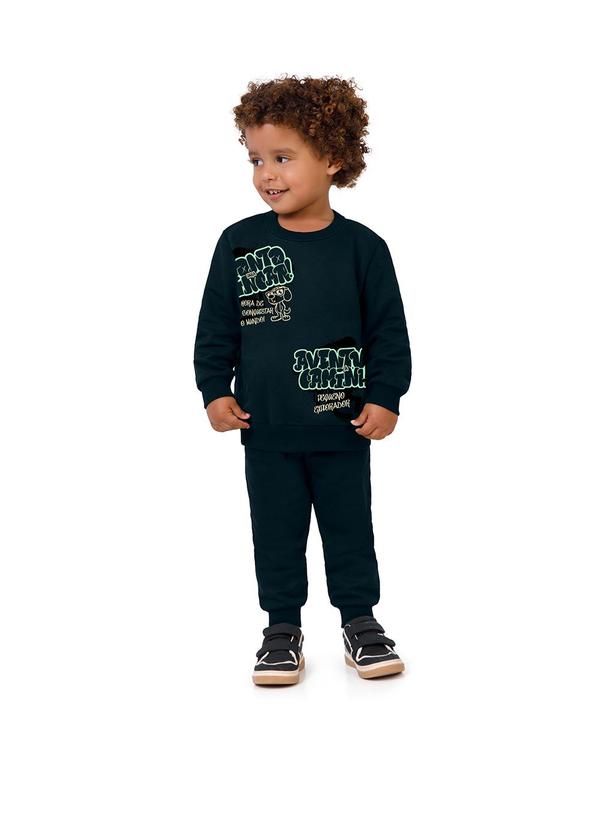 Malwee Kids - Conjunto para Brincar em Moletom Verde