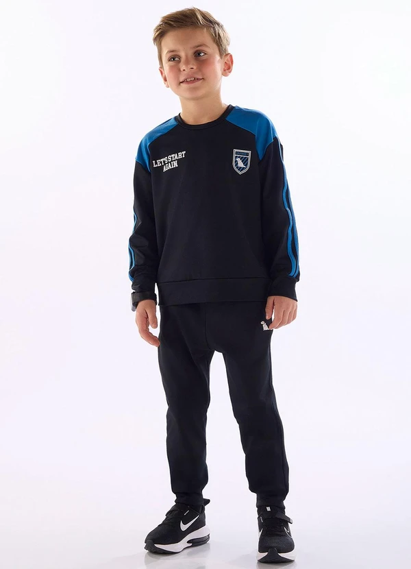 Quimby - Conjunto para Menino Blusão e Calça Preto 1