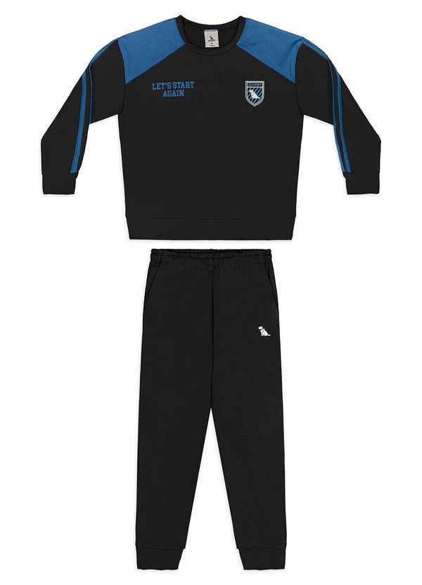 Quimby - Conjunto para Menino Blusão e Calça Preto 2