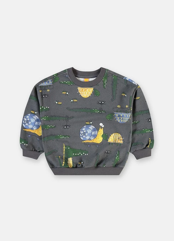 Três e Já - Conjunto Pega-Pega Blusão Calça Cinza 3